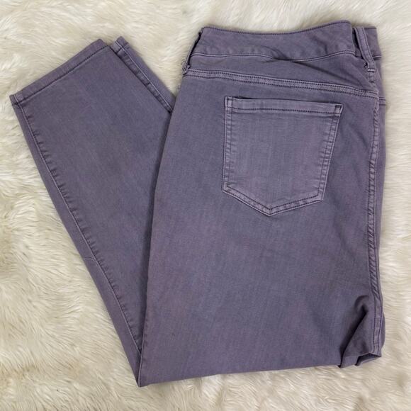 Torrid High Rise Ultra Skinny Crop Lavender Washed Jeans Size 20 - Picture 6 of 12